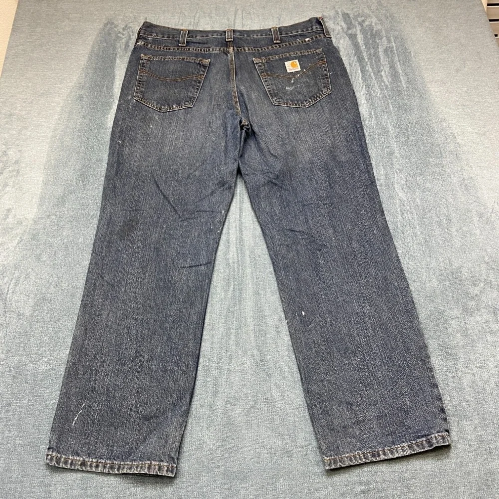 Vintage Carhartt Jeans Mens 38x30 Blue Denim Everyday Wear Relaxed Fit Wide Leg